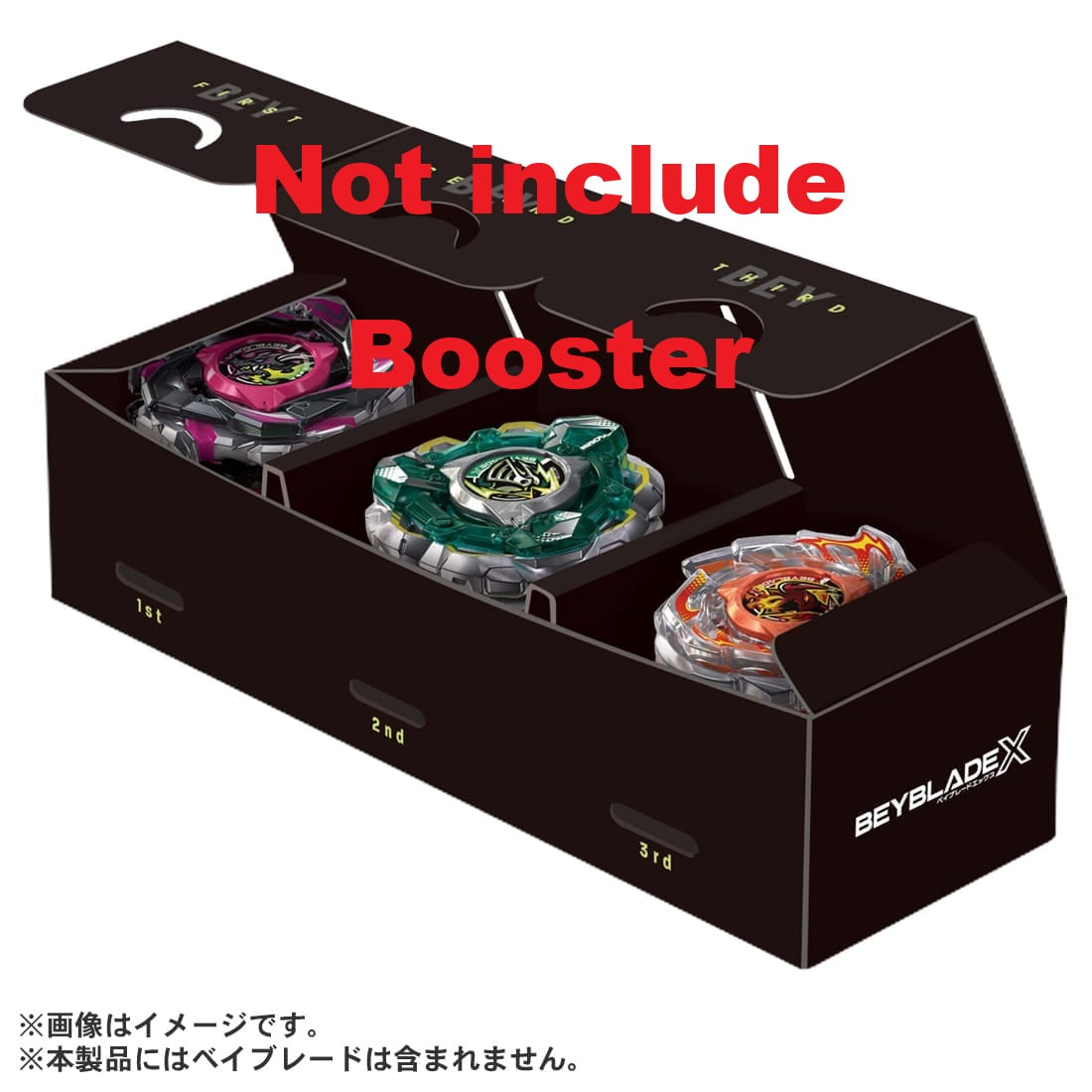 Takara Tomy BEYBLADE X Accessory BX-57 3on3 Deck Case Black Version (NO Booster)
