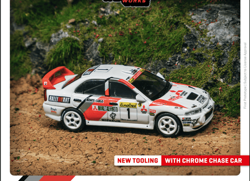 Load image into Gallery viewer, Tarmac Works Mitsubishi Lancer Evolution IV Rallye Monte-Carlo 1997

