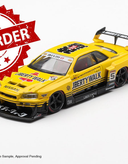 (Pre-order) MINI GT #1182 Nissan LB-ER34 Super Silhouette SKYLINE Sport Yellow