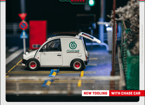 Load image into Gallery viewer, Tarmac Works 1/64 Nissan S-Cargo White Diecast Model Car
