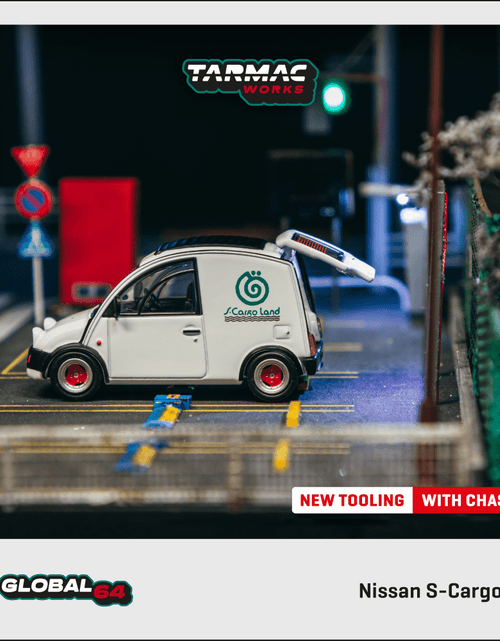 Load image into Gallery viewer, Tarmac Works 1/64 Nissan S-Cargo White Diecast Model Car
