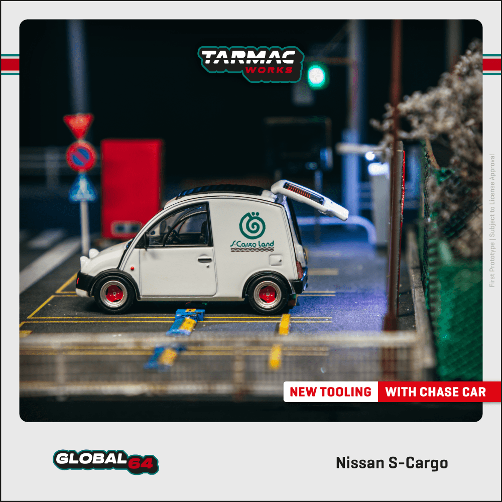 Tarmac Works 1/64 Nissan S-Cargo White Diecast Model Car