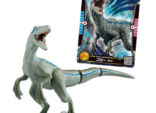 Load image into Gallery viewer, Takara Tomy ANIA Animal Jurassic World Blue Action Figure with Battle Card
