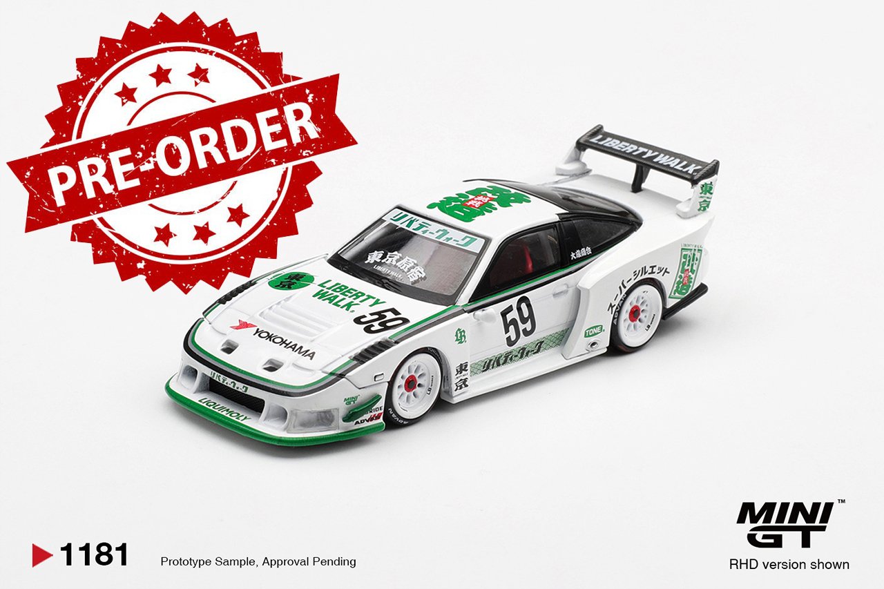 (Pre-order) MINI GT #1181 Nissan LB-Super Silhouette 180SX White Diecast Model