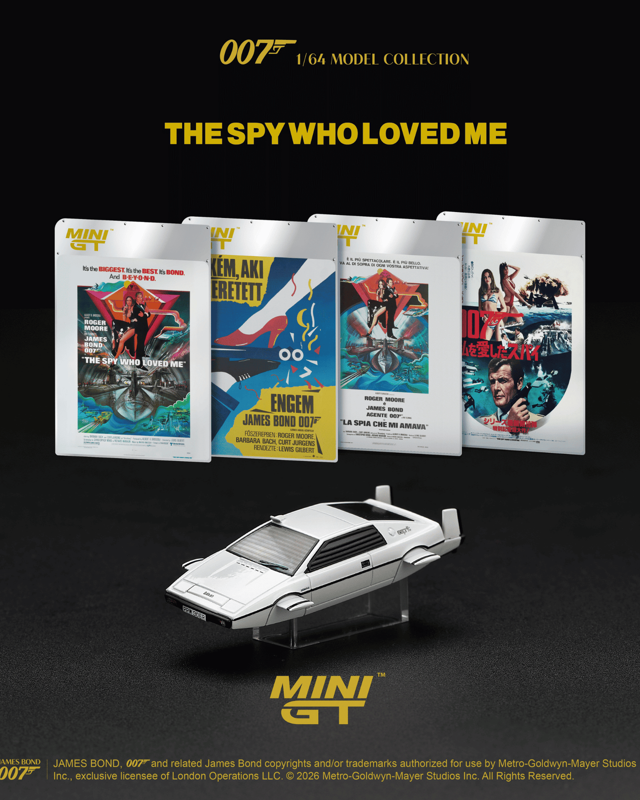 (Pre-order) Mini GT #920 007 Lotus Esprit S1 The Spy Who Loved Me Submarine ENG