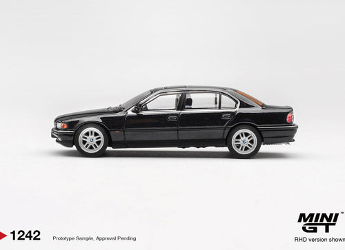 Load image into Gallery viewer, (Pre-order) Mini GT #1242 BMW 750IL Black Sapphire LHD Diecast Model Car
