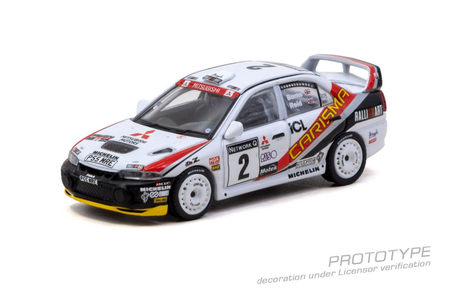 (Pre-order) Tarmac Works 1/64 Mitsubishi Carisma GT Evolution IV RAC Rally 1997