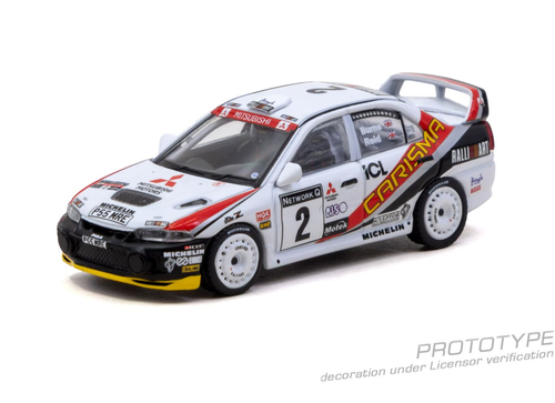 Load image into Gallery viewer, (Pre-order) Tarmac Works 1/64 Mitsubishi Carisma GT Evolution IV RAC Rally 1997
