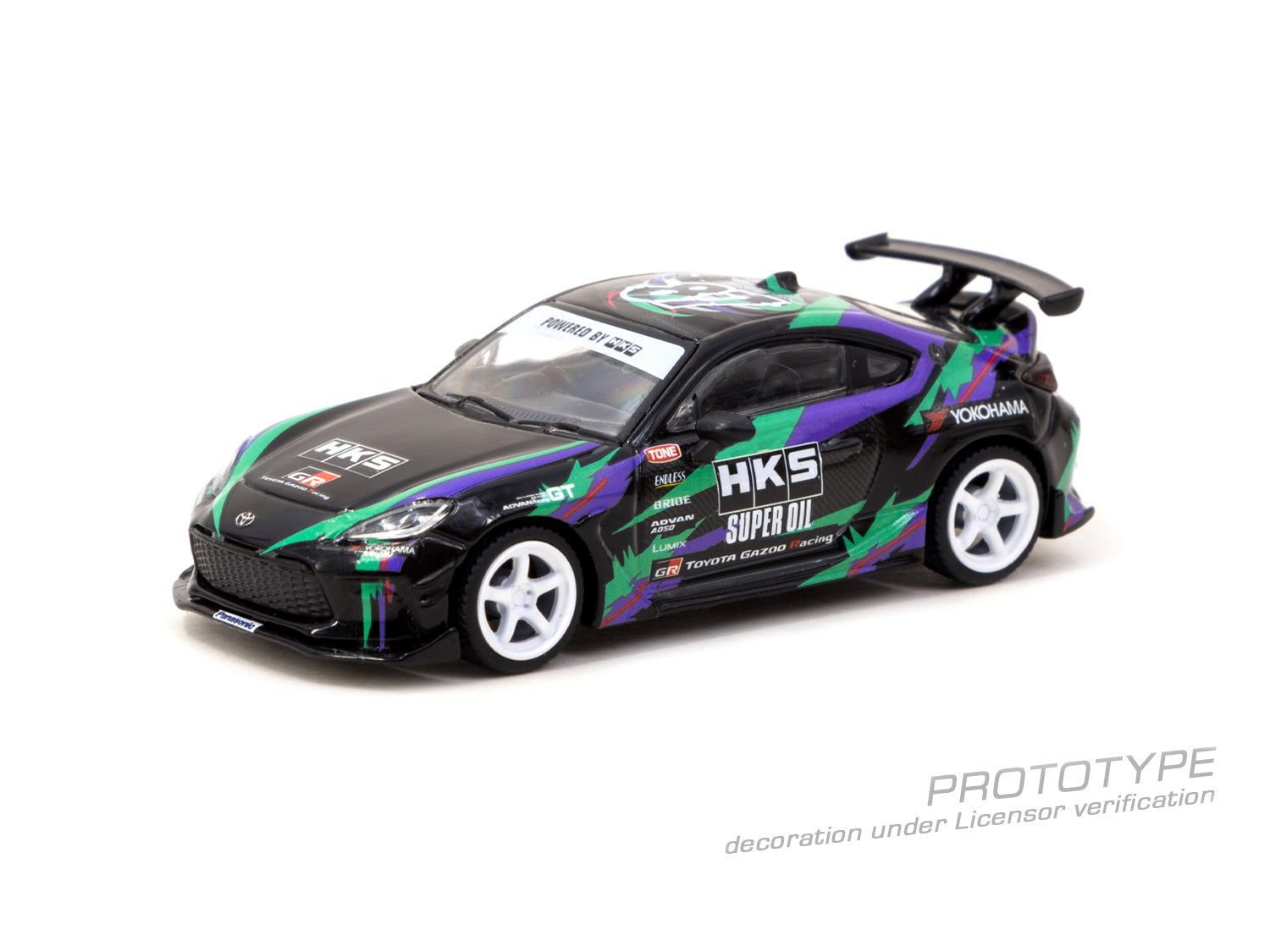 Tarmac Works 1/64 HKS Toyota GR86 Black Diecast Model Car
