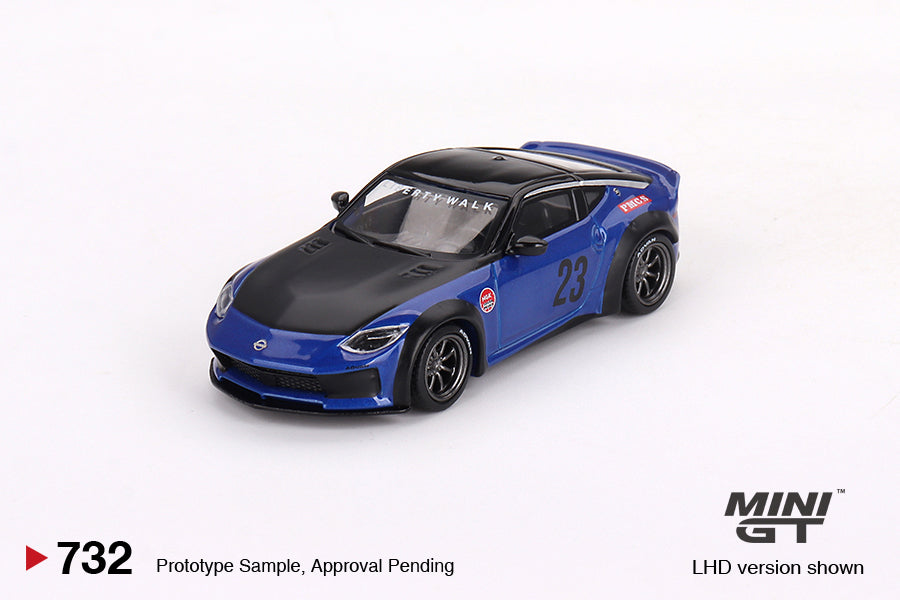 Mini GT #732 1/64 Nissan Z LB NATION WORKS Seiran Blue Model Car RHD