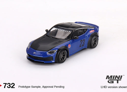 Load image into Gallery viewer, Mini GT #732 1/64 Nissan Z LB NATION WORKS Seiran Blue Model Car RHD
