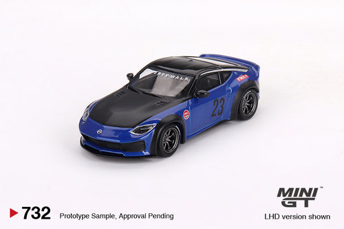 Load image into Gallery viewer, Mini GT #732 1/64 Nissan Z LB NATION WORKS Seiran Blue Model Car RHD

