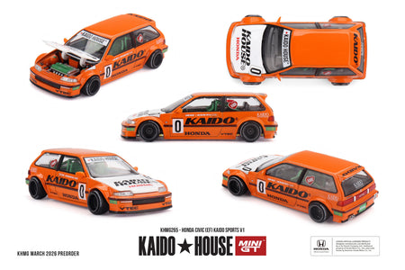 (Pre-order) Kaido House X Mini GT Honda Civic (EF) Kaido Sports V1 #KHMG265