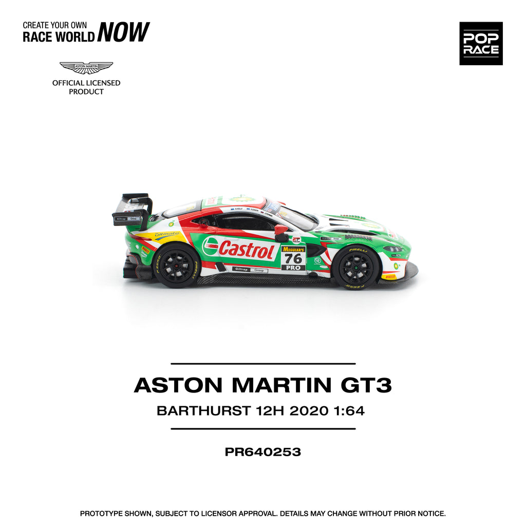 (Pre-order) POPRACE 1/64 ASTON MARTIN VANTAGE GT3 BATHURST 12H 2020 Model Car