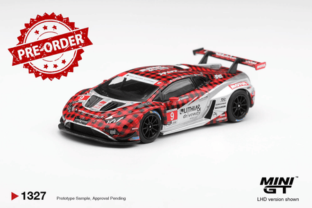 (Pre-order) Mini GT 1/64 #1327 Lamborghini Huracan GT3 EVO2 #9 Motorsports 2025