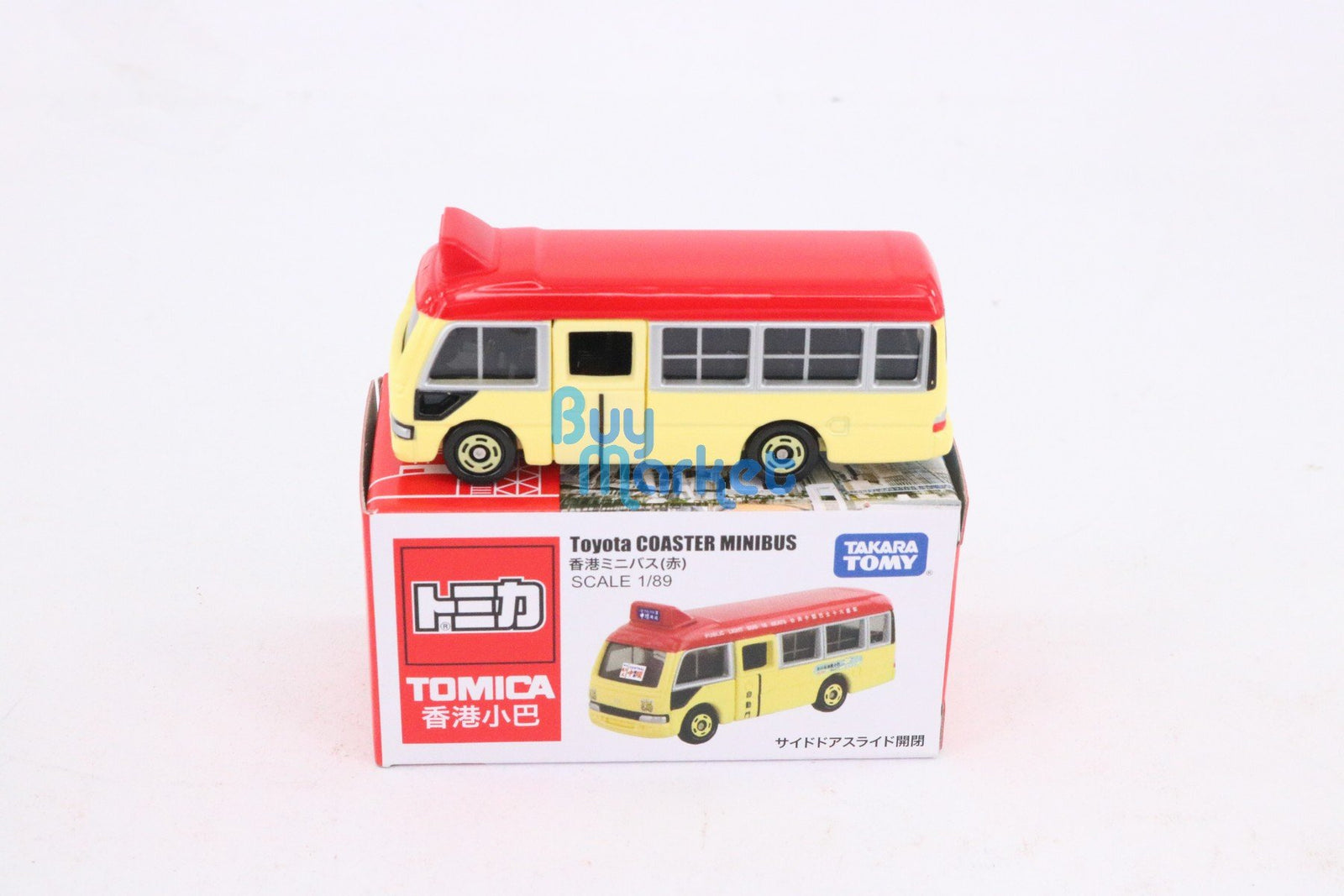 Takara Tomy TOMICA Hong Kong Minibus Toyota COASTER Red Scale 1/89 Diecast car