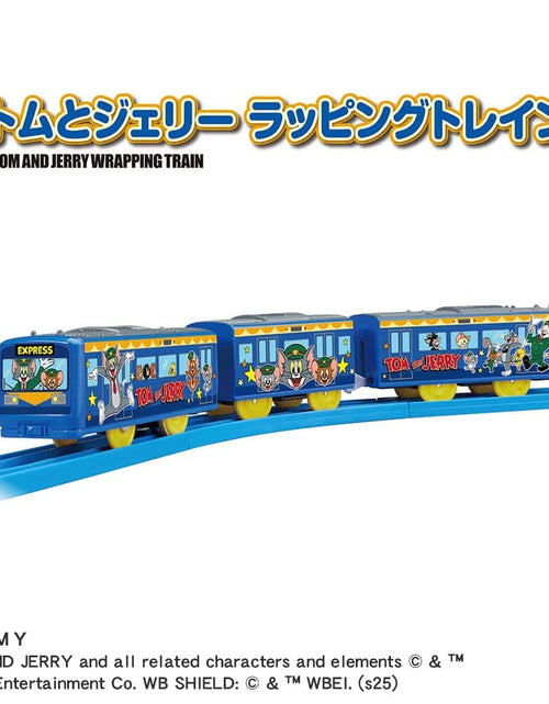 Load image into Gallery viewer, Takara Tomy Plarail Tom and Jerry Express Wrapping Train
