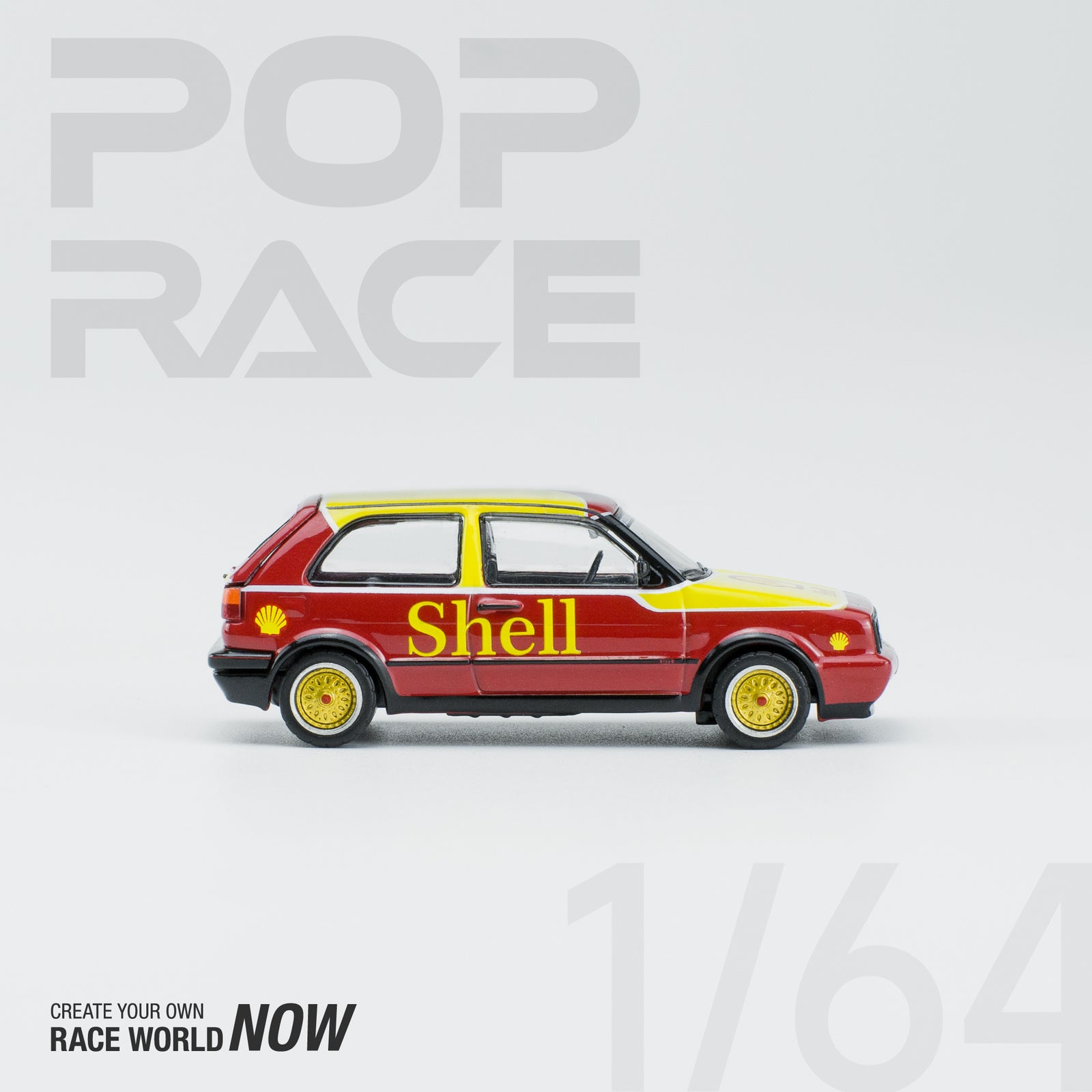 POPRACE 1/64 Shell Volkswagen Golf GTI MKII Diecast Model Car