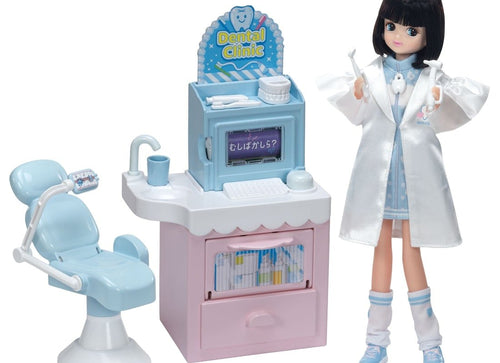 Load image into Gallery viewer, Takara Tomy Licca-Chan Oshigoto Jobs Friends Haisha Dentist Ano-chan Set
