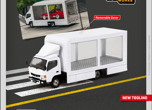 Load image into Gallery viewer, Tarmac Works 1/64 Mitsubishi Fuso Canter Mobile Display Truck
