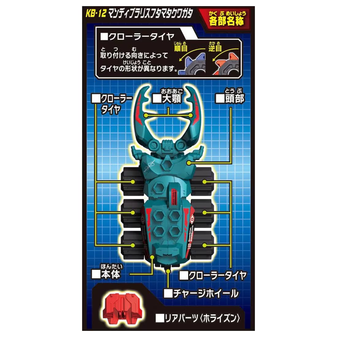 Takara Tomy Kabuto Borg KB-12 Hexarthrius Mandibularis