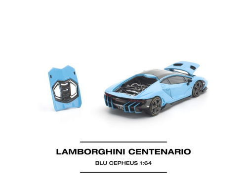 Load image into Gallery viewer, (Pre-order) POP RACE 1/64 LAMBORGHINI CENTENARIO BLU CEPHEUS Diecast Model Car

