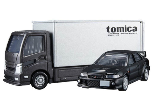 Load image into Gallery viewer, Takara Tomy Tomica Die-cast Car Transporter Mitsubishi Lancer Evolution VI GSR
