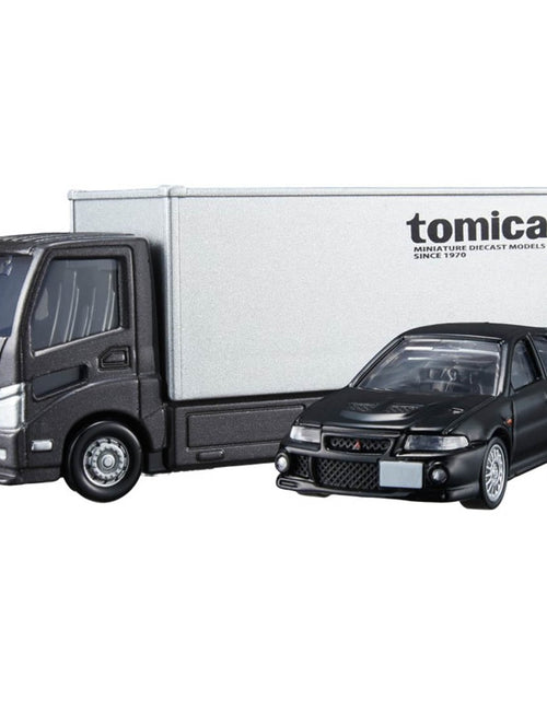 Load image into Gallery viewer, Takara Tomy Tomica Die-cast Car Transporter Mitsubishi Lancer Evolution VI GSR
