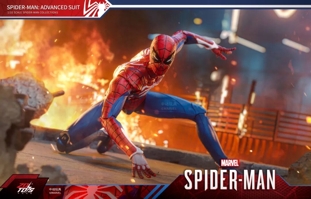 ZD Toys Marvel Avengers 1/10 Spider-Man Advanced Suit Action Figure Set