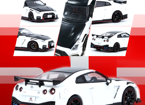 Load image into Gallery viewer, INNO64 1/64 NISSAN GT-R (R35) NISMO White Model Car
