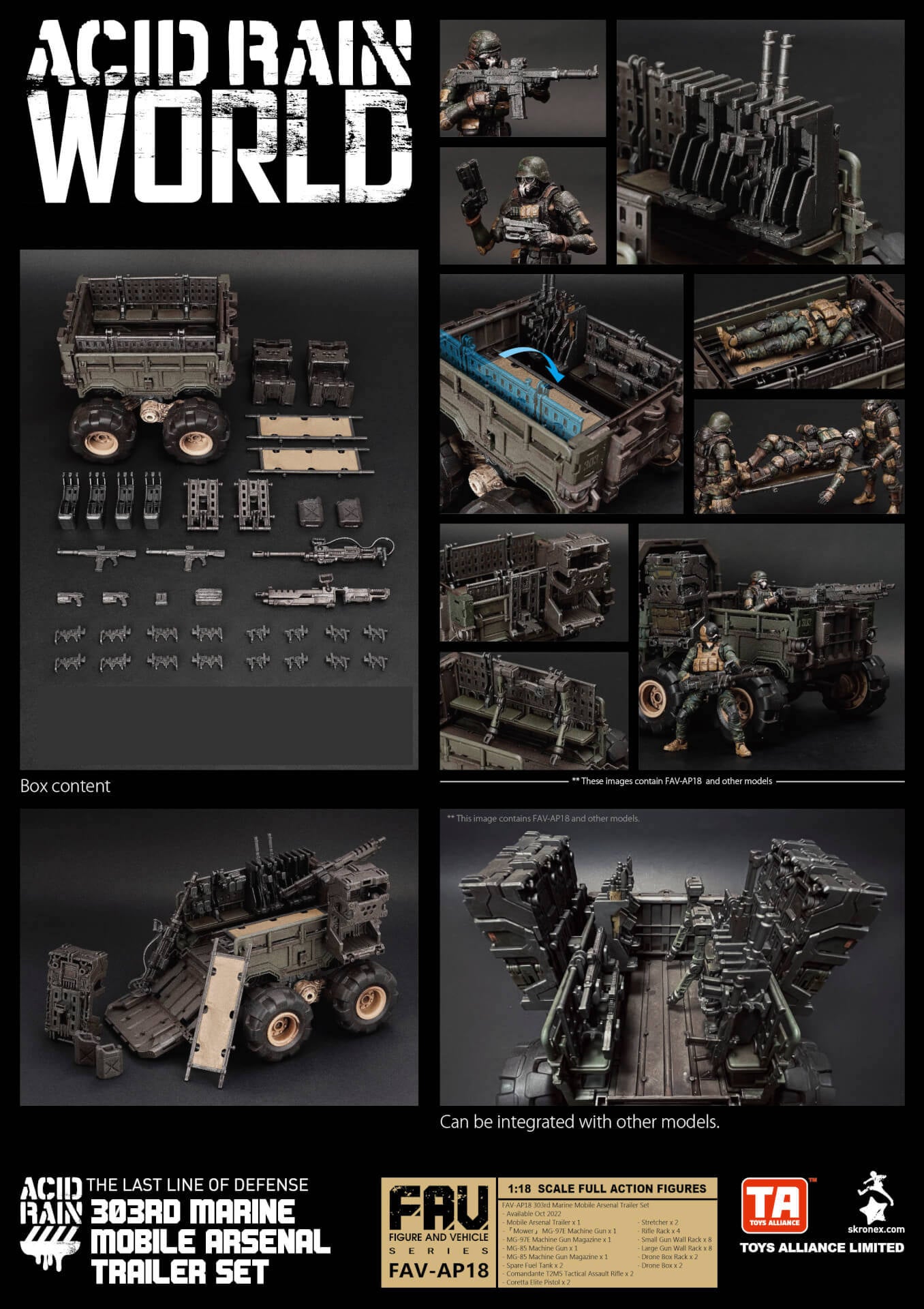 TOYS ALLIANCE x Acid Rain FAV-AP18 303rd Marine Mobile Arsenal Trailer Set