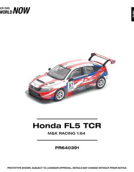 POPRACE 1/64 HONDA CIVIC TYPE-R (FL5) TCR - M&K RACING Model Car