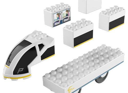 Load image into Gallery viewer, Takara Tomy Tomica Plarail Blocks White Stream set
