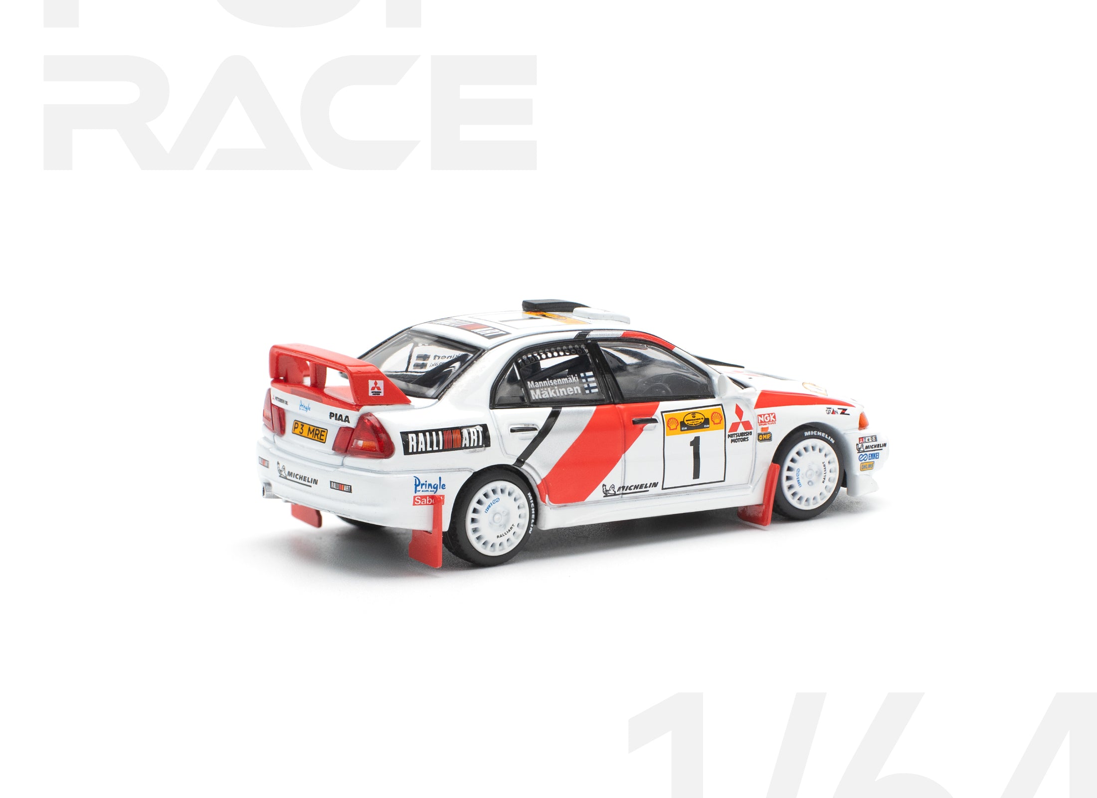 POP RACE 1/64 Mitsubishi lancer evolution iv safari rally kenya 1998
