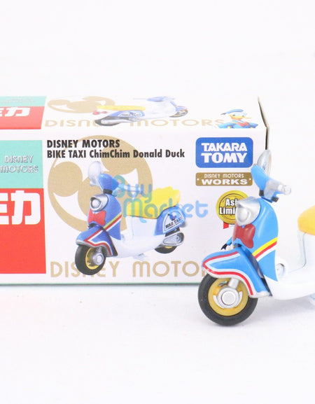Takara Tomy Disney Motors Chim Donald Duck Bike Taxi Asia ltd Diecast toy car