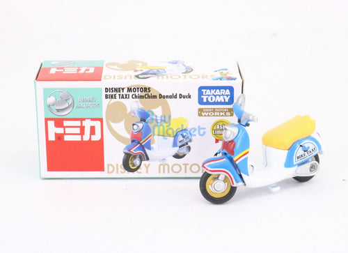 Load image into Gallery viewer, Takara Tomy Disney Motors Chim Donald Duck Bike Taxi Asia ltd Diecast toy car
