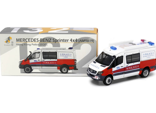 Load image into Gallery viewer, Tiny City 132 Die-cast Model Car - MERCEDES-BENZ Sprinter FL EOD (Red White)
