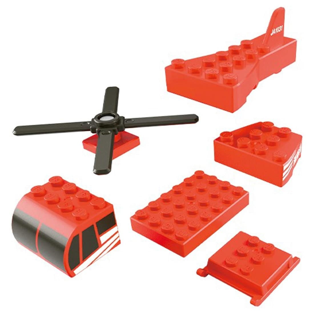 Takara Tomy Tomica Plarail Blocks Fire Helicopter set