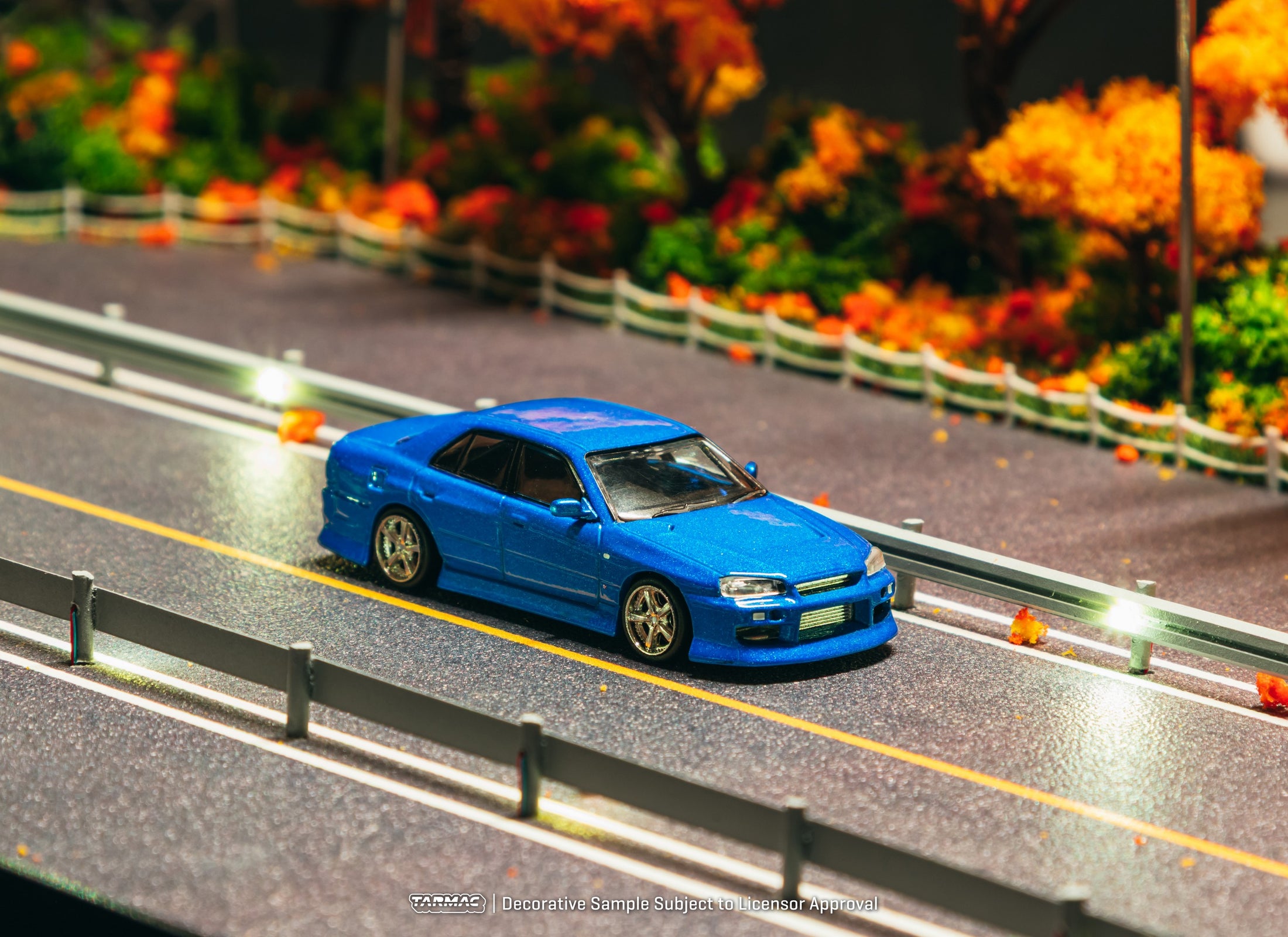 (Pre-order) Tarmac Works 1/64 URAS Skyline ER34 Blue Global64 Diecast Car