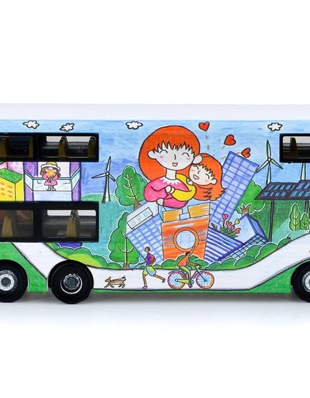 Tiny City Die-cast Model Car - KMB VOLVO B8L WRIGHT Go Green, Anderson (213X)