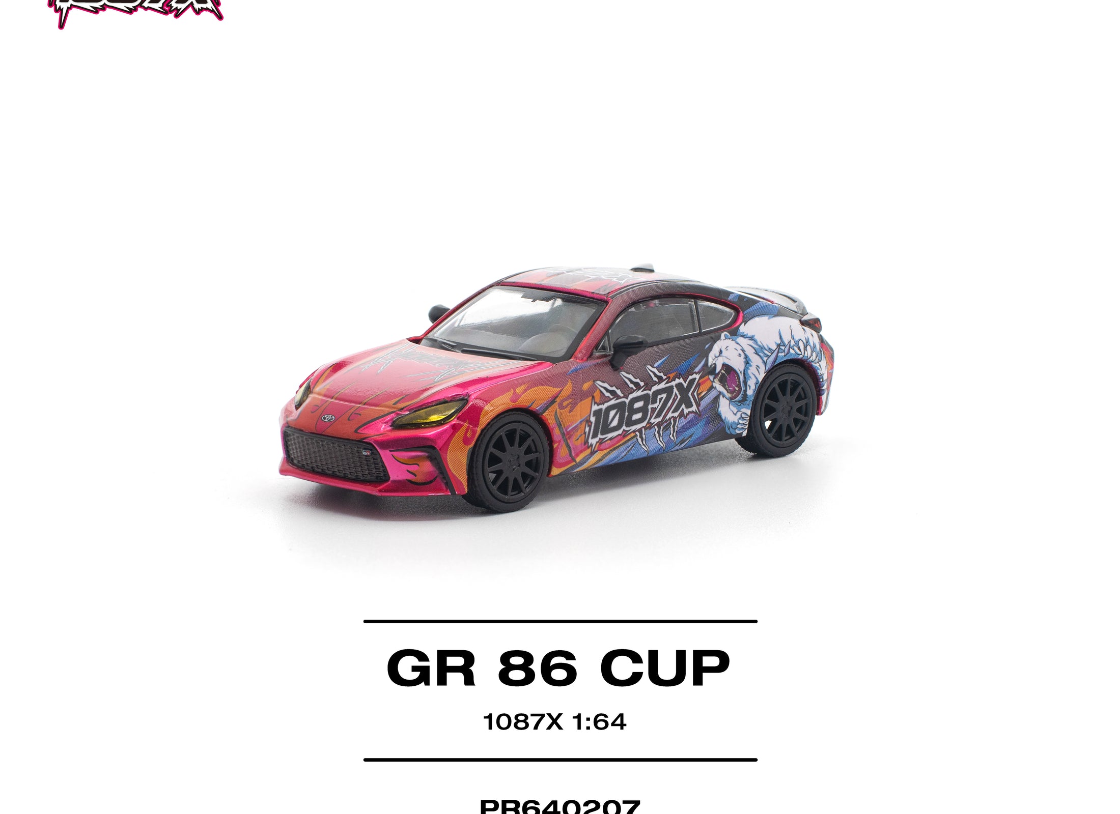 POPRACE 1/64 1087X GR86 CUP Diecast Model Car