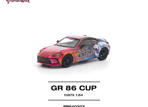 Load image into Gallery viewer, POPRACE 1/64 1087X GR86 CUP Diecast Model Car
