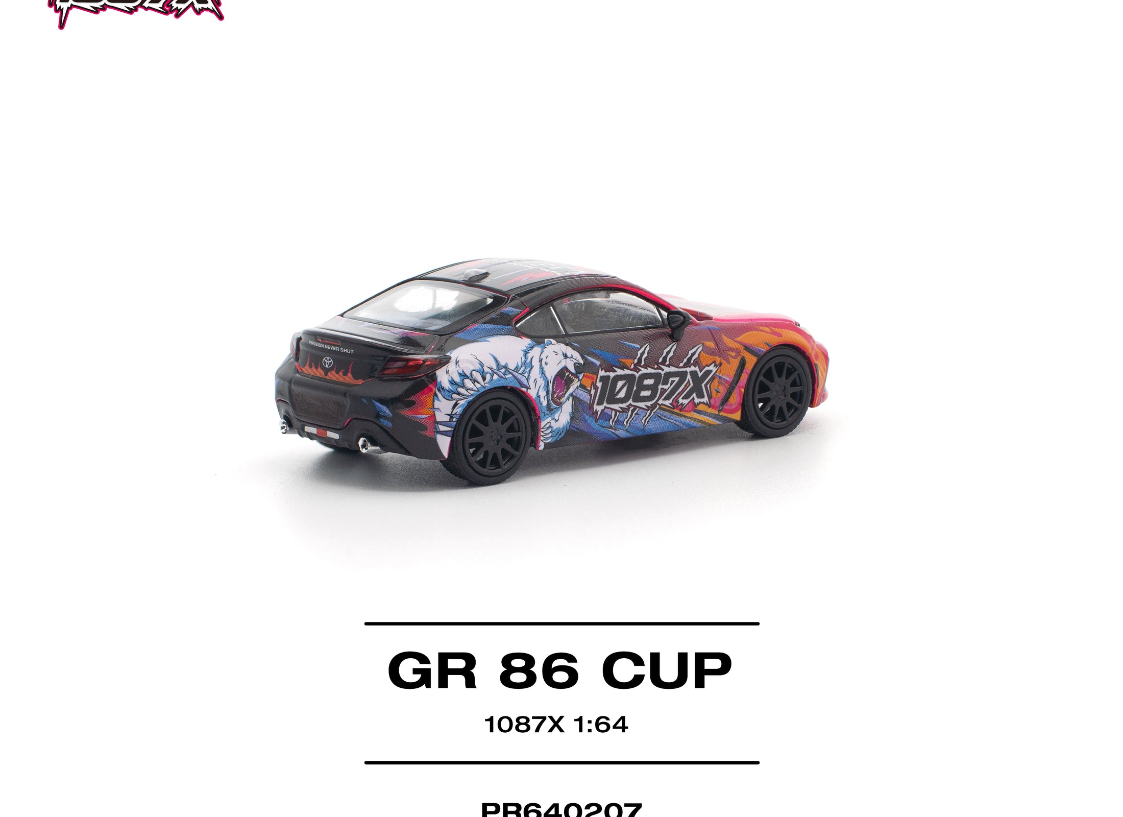 POPRACE 1/64 1087X GR86 CUP Diecast Model Car