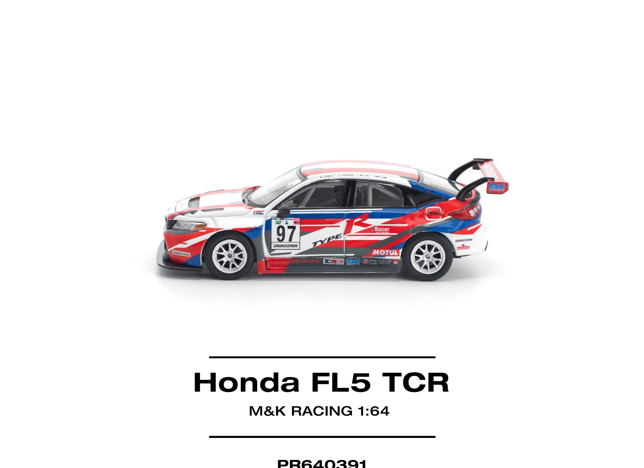 (Pre-order) POPRACE 1/64 HONDA CIVIC TYPE-R (FL5) TCR - M&K RACING Model Car