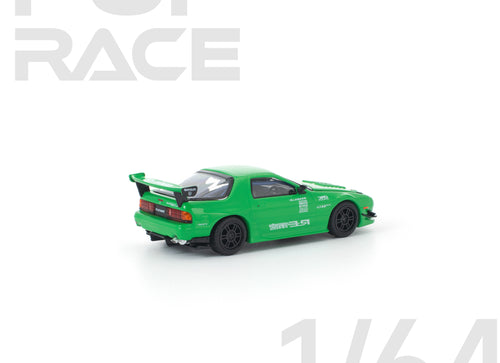 Load image into Gallery viewer, (Pre-order) POPRACE 1/64 MAZDA RX7 (FC3S) RE-AMEMIYA GREEN Model Car #PR640339
