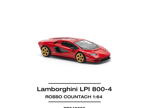 Load image into Gallery viewer, POPRACE 1/64 LAMBORGHINI COUNTACH LPI-800 - ROSSO PR640259

