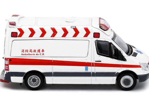 Load image into Gallery viewer, Tiny City Die-cast Model Car - Mercedes-Benz Sprinter Macau Ambulance (White)
