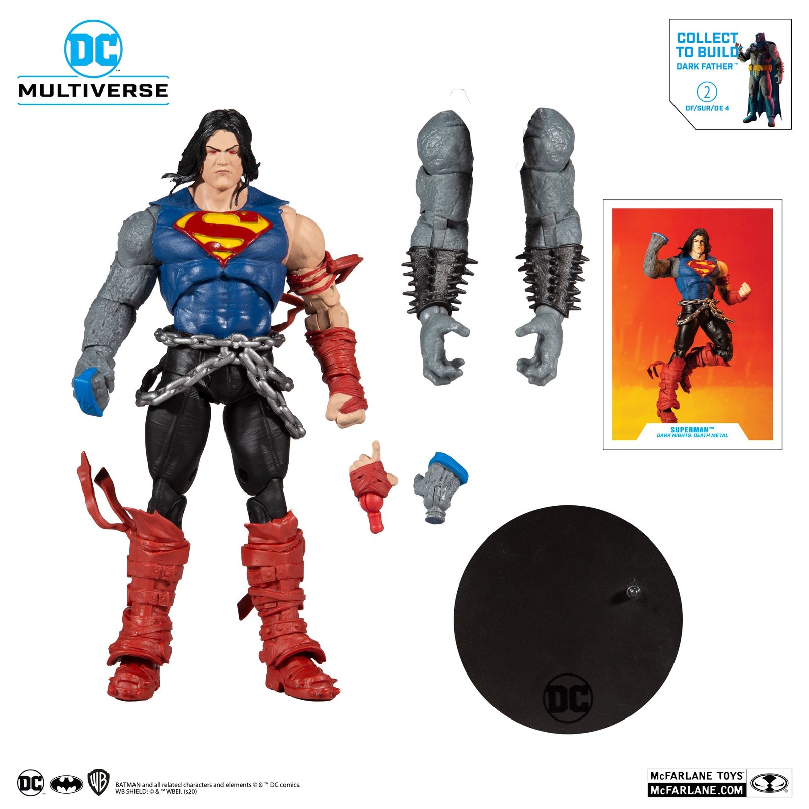 McFarlane Toy DC Death Metal Build-A (Dark Father.)- Superman  7' Action Figure