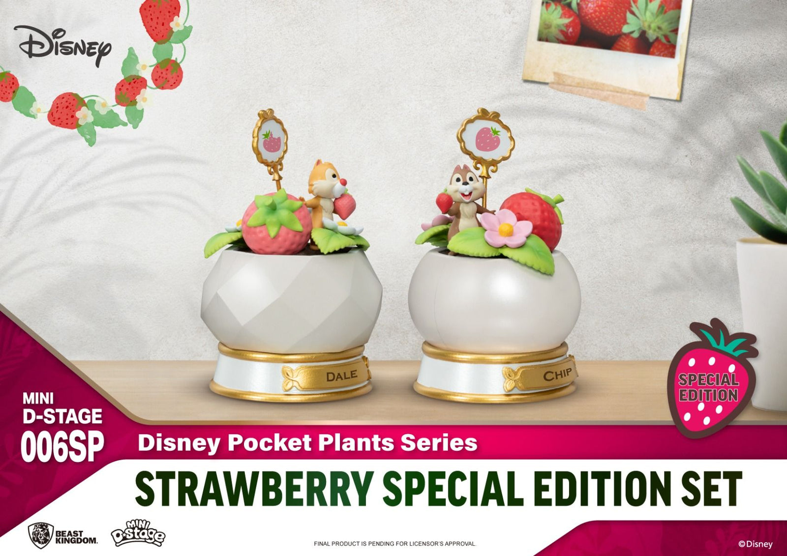 Beast Kingdom MDS-006SP-Disney Pocket Plants Series-Strawberry Spec. Edition Set