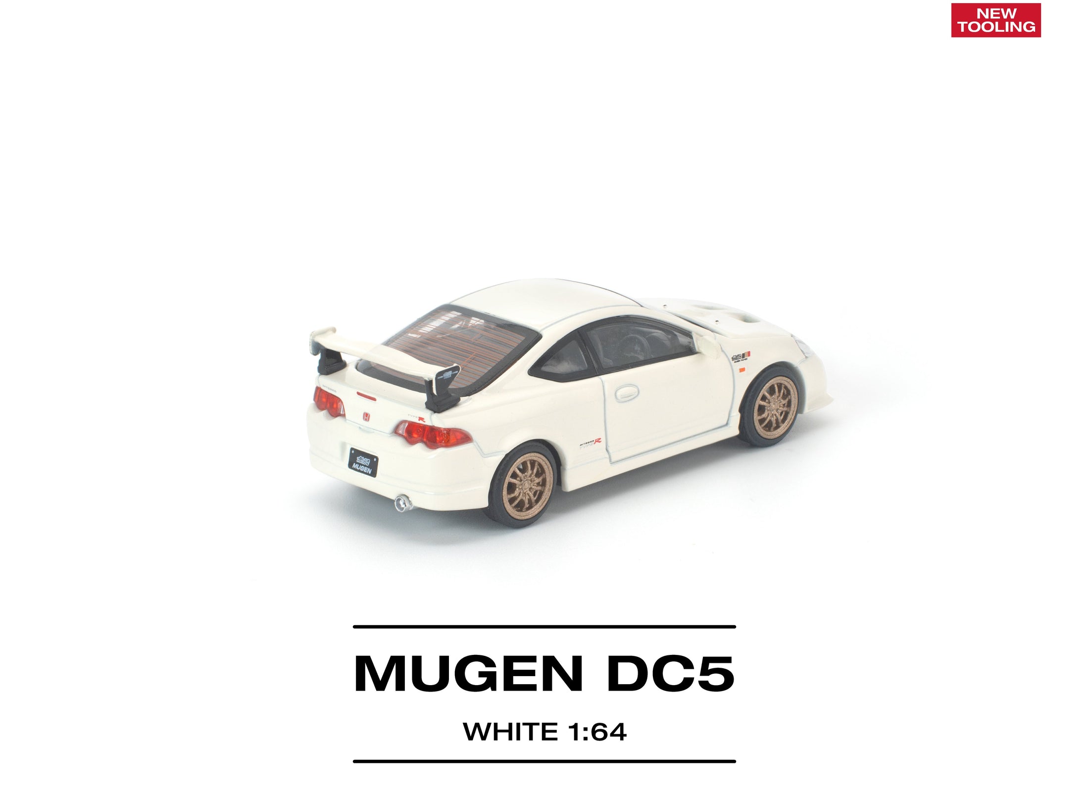 (Pre-order) POP RACE 1/64 HONDA DC5 MUGEN WHITE Diecast Model Car